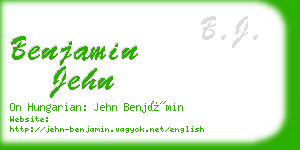 benjamin jehn business card
